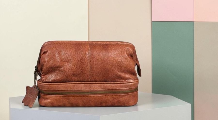 Denim canvas messenger bag